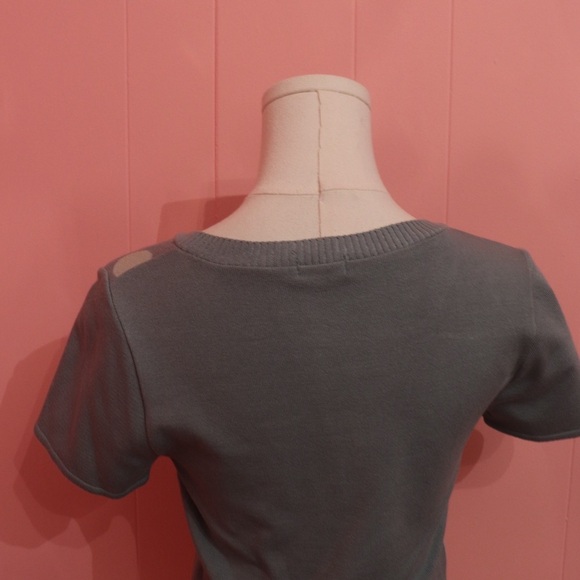 DEBUT Floral Patterned Green Crop Top - Picture 3 of 4